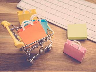 Shopping trolley and keyboard